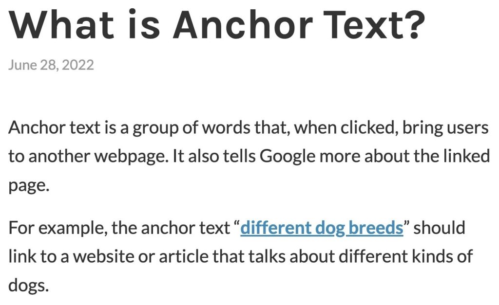 What Is Anchor Text?